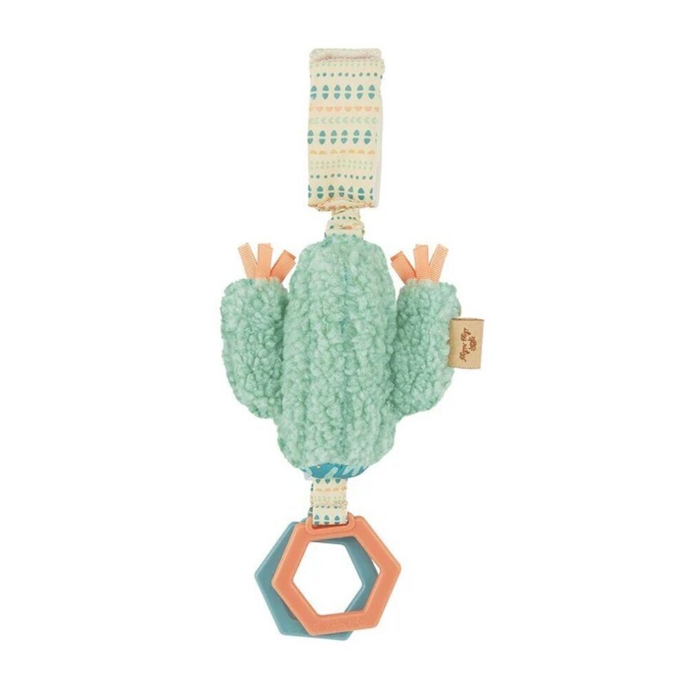 Itzy Ritzy Baby Plush Cactus Jingle Travel‎ Toy with Rattle and Tug in Green